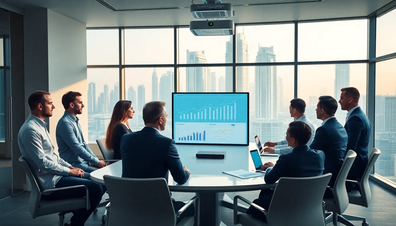 Accounting Services in Dubai in a modern office setting with business people collaborating.