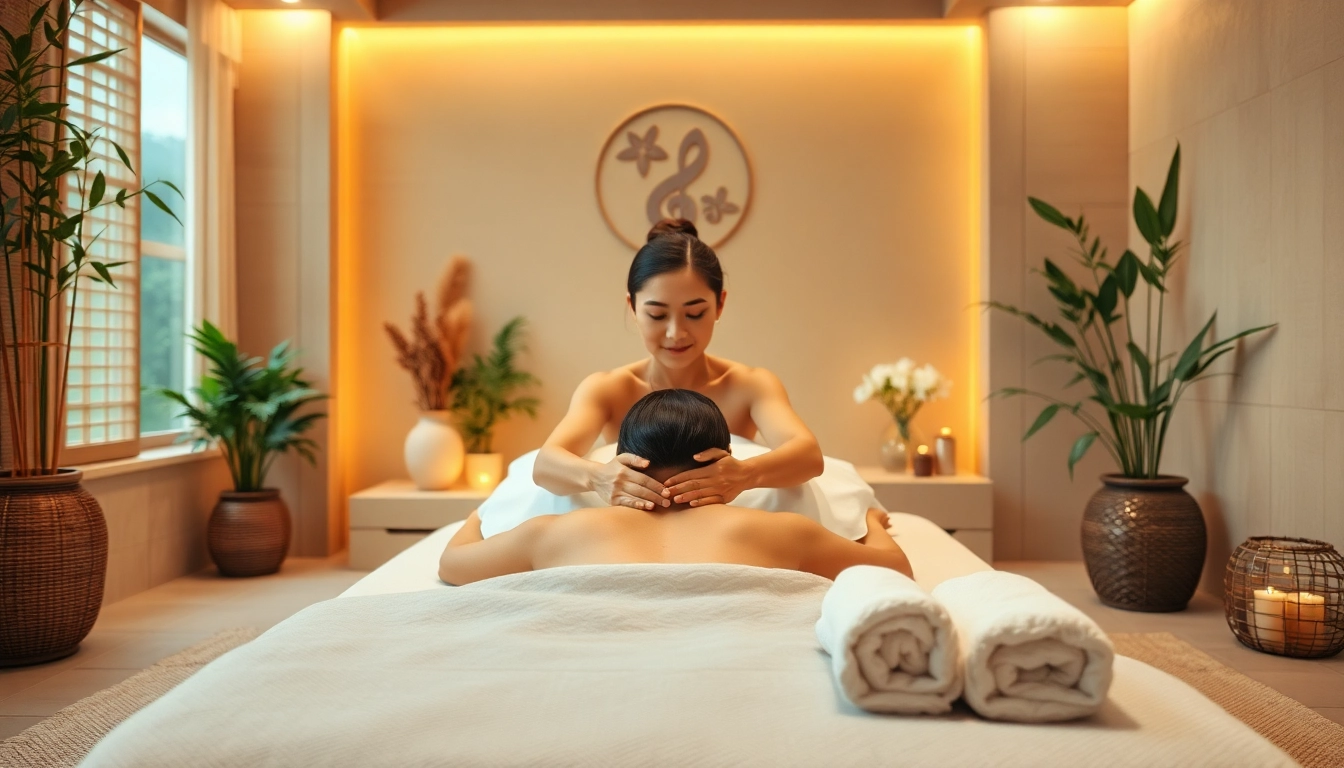 차분한 마사지 치료 환경에서 젊은 태국 여성 치료사가 근무하는 수원출장마사지 서비스