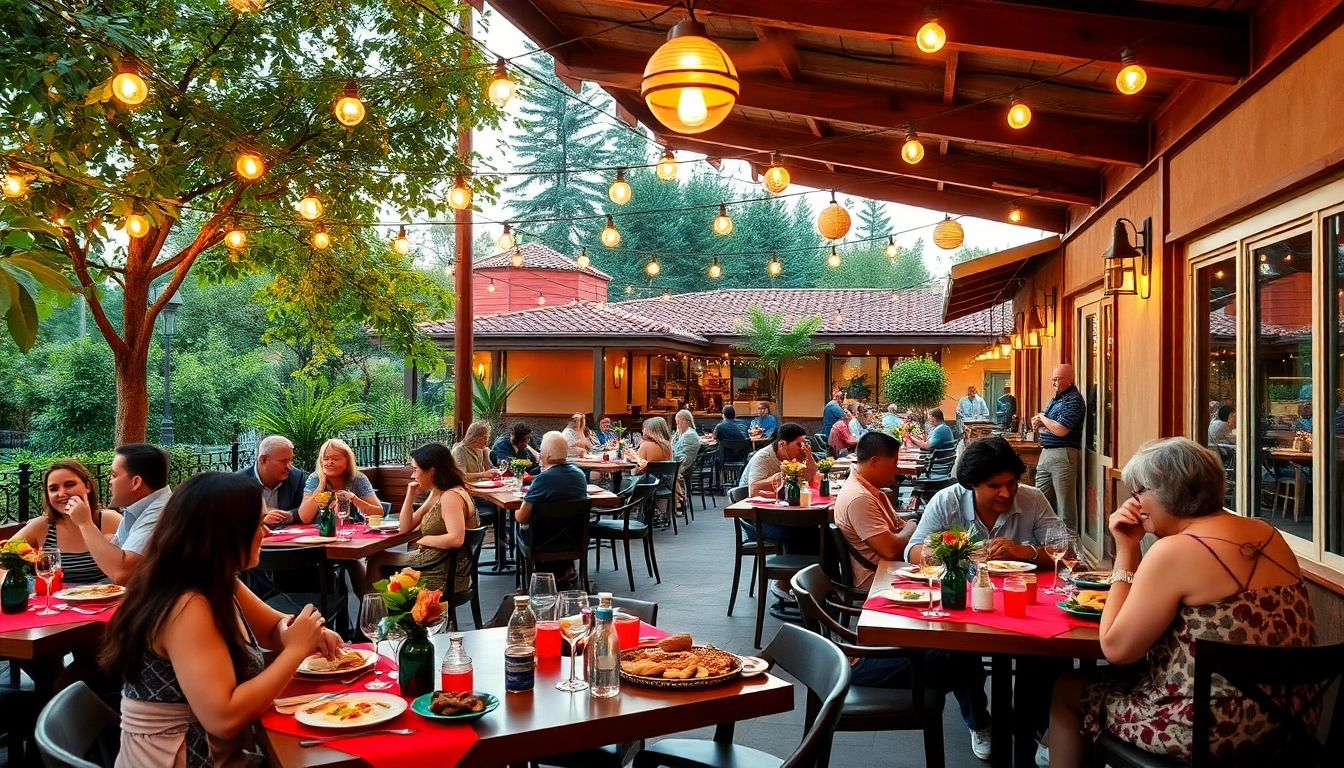 Experience the lively atmosphere of Clarksburg ca restaurants with diners enjoying diverse dishes.