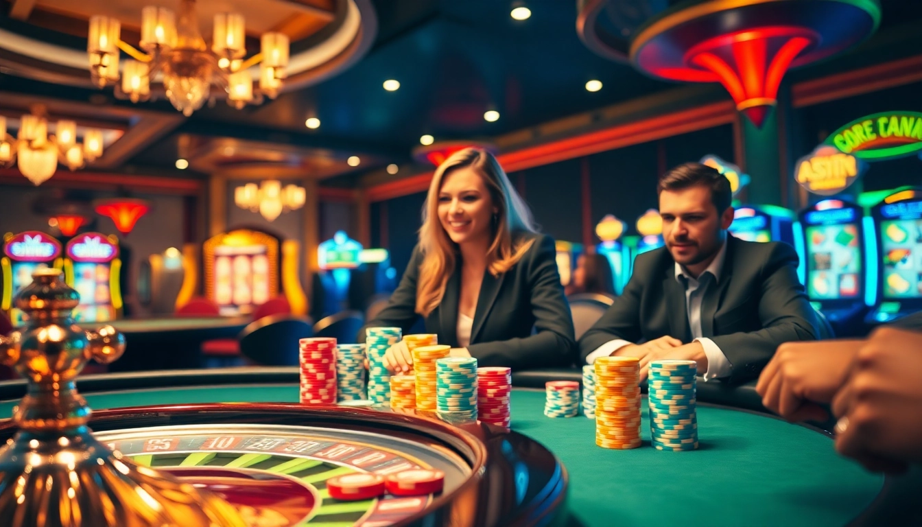 Ressentez l'excitation du meilleur casino en ligne France avec des tables de poker vibrantes et des roues de roulette lumineuses.